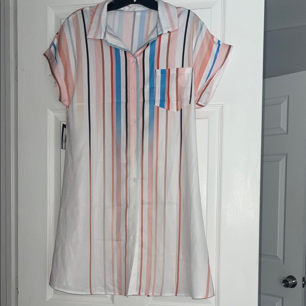 Dripping Paint Button Down Dress - Picture 4 of 6